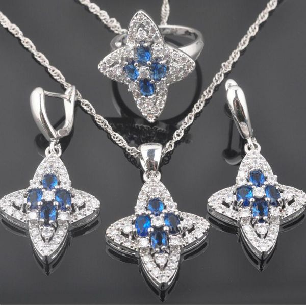 earrings & necklace fahoyo shining blue zircon women's silver color jewelry sets earrings/pendant/necklace/rings qz0345
earrings & necklace fahoyo shining blue zircon women's silver color jewelry sets earrings/pendant/necklace/rings qz0345