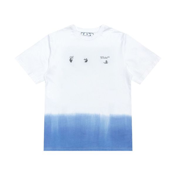 off-white2021 spring and summer new style hem rendering blue gradient short sleeve t-shirt, White;black
off-white2021 spring and summer new style hem rendering blue gradient short sleeve t-shirt, White;black