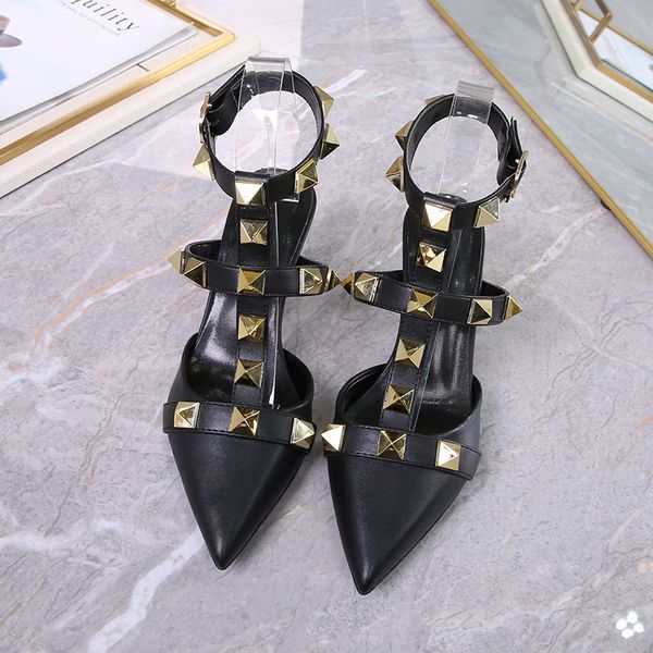 2021 summer sandals rivet pointed high heel's herringbone belt stiletto roman sho, Black
2021 summer sandals rivet pointed high heel's herringbone belt stiletto roman sho, Black