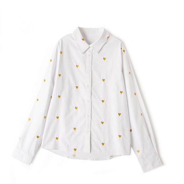 women's blouses & shirts 2021 women blouse long sleeve shirt gold embroidery heart white turn-down collar ladies female outfit girls cl
women's blouses & shirts 2021 women blouse long sleeve shirt gold embroidery heart white turn-down collar ladies female outfit girls cl