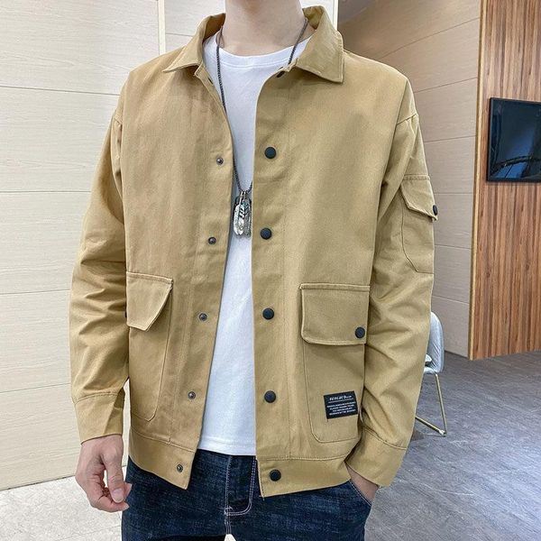 men's jackets casual clothes spring and autumn coat korean fashion work jacket 2021 shirt punk rave tactical factory, Black;brown
men's jackets casual clothes spring and autumn coat korean fashion work jacket 2021 shirt punk rave tactical factory, Black;brown