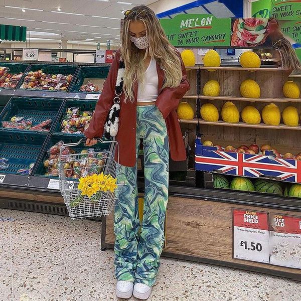 women's pants & capris personalized trend street tie dyeing straight tube pile summer european and american fashion drape casual, Black;white
women's pants & capris personalized trend street tie dyeing straight tube pile summer european and american fashion drape casual, Black;white