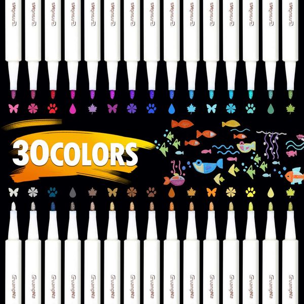 30 colors metallic micron pen detailed marking color metal marker for album black paper drawing school art supplies
30 colors metallic micron pen detailed marking color metal marker for album black paper drawing school art supplies