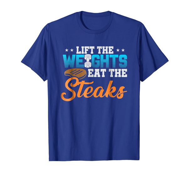 lift weight eat steaks t-shirt meat eater carnivore lifting, White;black 
lift weight eat steaks t-shirt meat eater carnivore lifting, White;black