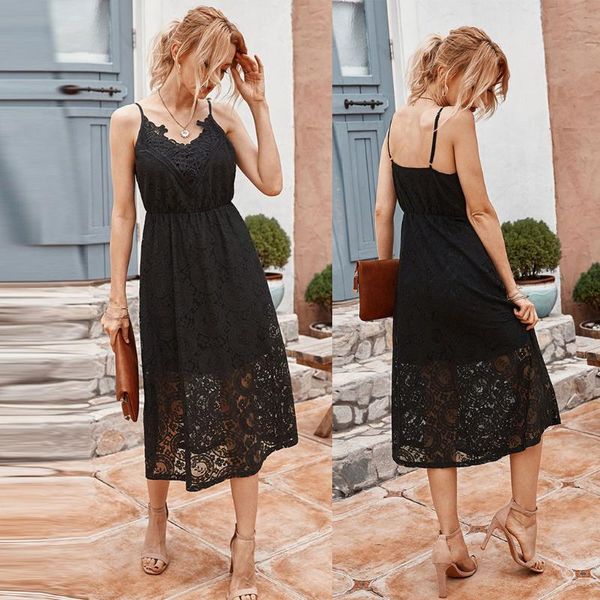 casual dresses summer party dress white black deep v neck backless lace long women bandage spaghetti strap femme #t2g, Black;gray
casual dresses summer party dress white black deep v neck backless lace long women bandage spaghetti strap femme #t2g, Black;gray