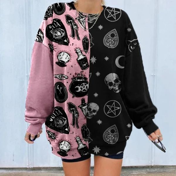 2021 new pink black graffiti fun skull printed crewneck sweatshirt women loose casual oversized thin plus size fashion teens girls iop6
2021 new pink black graffiti fun skull printed crewneck sweatshirt women loose casual oversized thin plus size fashion teens girls iop6