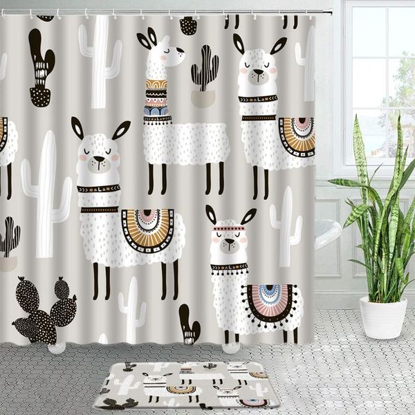 shower curtains funny cartoon alpaca bath mats set cute animals black white cactus children bathroom decor non-slip rug door mat
shower curtains funny cartoon alpaca bath mats set cute animals black white cactus children bathroom decor non-slip rug door mat