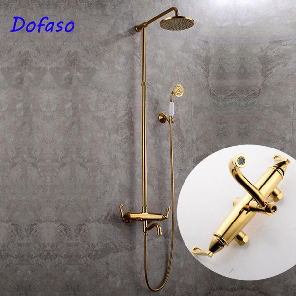 dofaso gold shower set european style brass mixer tap wall mounted bathroom big rainfall shower faucet
dofaso gold shower set european style brass mixer tap wall mounted bathroom big rainfall shower faucet