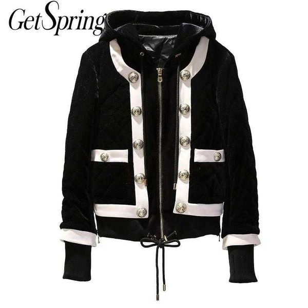 getspring women coat winter color matching velour jackets vintage casual balck clothes fashion 210601, Black;brown
getspring women coat winter color matching velour jackets vintage casual balck clothes fashion 210601, Black;brown