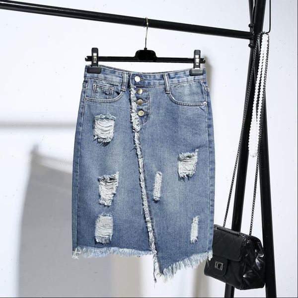 hole irregular denim skirt female 2021 summer new fashion casual large size loose wild bag hip high waist a word skirt, Black
hole irregular denim skirt female 2021 summer new fashion casual large size loose wild bag hip high waist a word skirt, Black