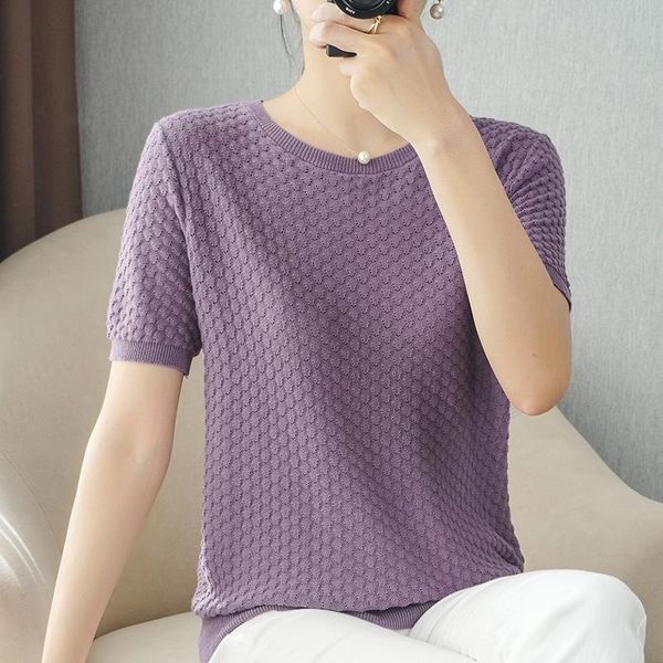 women's t-shirt 100% cotton summer style short-sleeved ladies o-neck pullover loose large size knitted bottoming vest, White
women's t-shirt 100% cotton summer style short-sleeved ladies o-neck pullover loose large size knitted bottoming vest, White