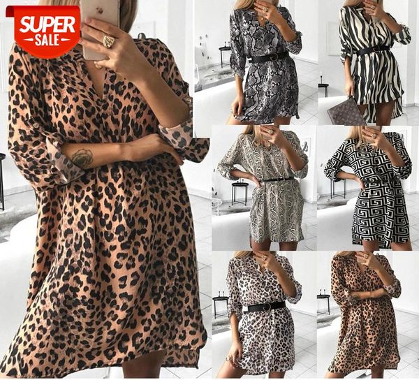 autumn thin leopard print fashion loose three quarter sleeve shirt v-neck dress 2020 new commuter pullover skirt plus size #jy2d, White;black
autumn thin leopard print fashion loose three quarter sleeve shirt v-neck dress 2020 new commuter pullover skirt plus size #jy2d, White;black