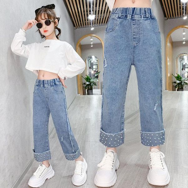 jeans 2021 arrival blue for kids pearl design fashion style denim pants teen girls clothing loose trousers 5 8 10 12 14years
jeans 2021 arrival blue for kids pearl design fashion style denim pants teen girls clothing loose trousers 5 8 10 12 14years