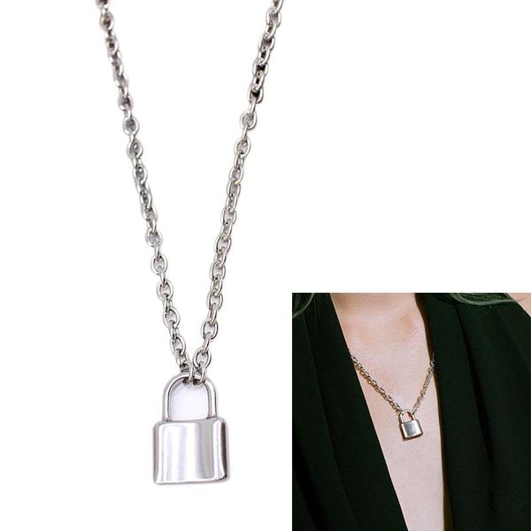 stainless steel silver color padlock pendant necklace rolo cable chain necklace collar choker femme women lock
stainless steel silver color padlock pendant necklace rolo cable chain necklace collar choker femme women lock