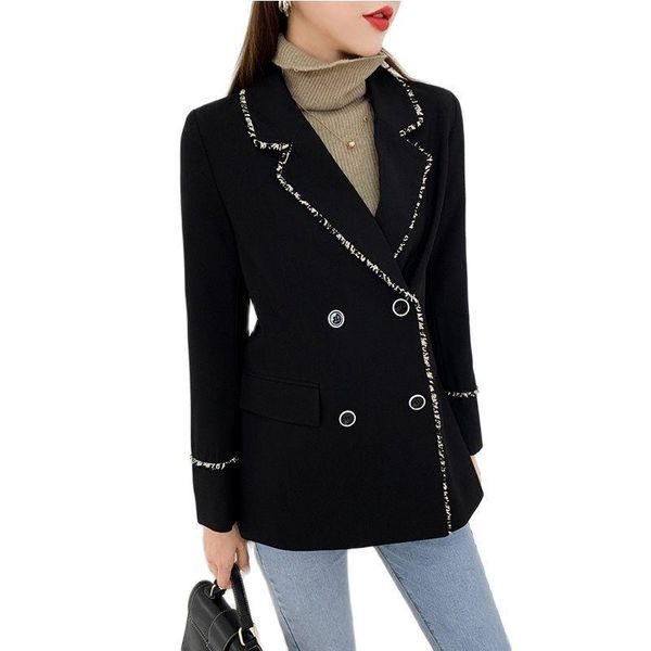 women's wool & blends fashion high-quality designer blazer 2021 autumn and winter long-sleeved tassel black jacket clothing
women's wool & blends fashion high-quality designer blazer 2021 autumn and winter long-sleeved tassel black jacket clothing