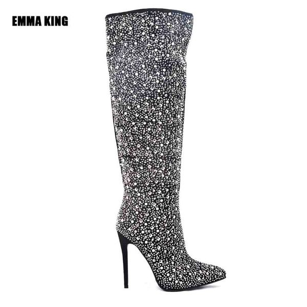 boots women over the knee fashion blingbling thin high heels crystal cloth side zipper boot party shoes 2021, Black
boots women over the knee fashion blingbling thin high heels crystal cloth side zipper boot party shoes 2021, Black