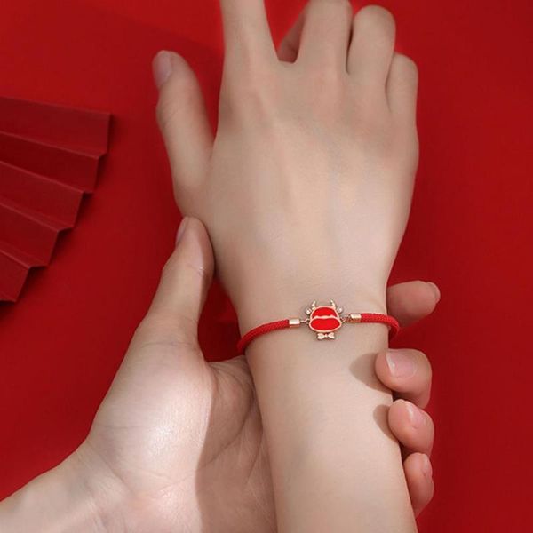 link, chain women bracelet cattle design adjustable red rope braided bangle lucky jewelry gift for party, Black
link, chain women bracelet cattle design adjustable red rope braided bangle lucky jewelry gift for party, Black