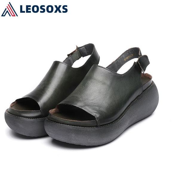 sandals leosoxs leather summer handmade women classic women's soft comfortable shoes x244, Black
sandals leosoxs leather summer handmade women classic women's soft comfortable shoes x244, Black