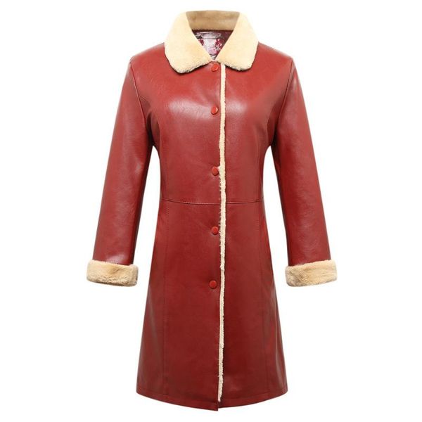 women's leather & faux womens winter oversized jacket women warm fleece liner pu coat woman slim fit long trench red plus size 5xl 6xl, Black
women's leather & faux womens winter oversized jacket women warm fleece liner pu coat woman slim fit long trench red plus size 5xl 6xl, Black