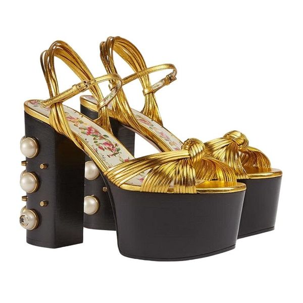 sandals brand summer shoes high heels woven rivet catwalk pumps square heel platform sandalias mujer gold wedding shoe, Black
sandals brand summer shoes high heels woven rivet catwalk pumps square heel platform sandalias mujer gold wedding shoe, Black