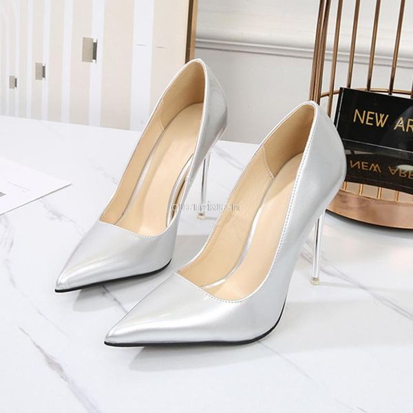dress shoes 2021 fashion pu leather women pumps bright high heels point toe mules party wedding pump drop plus size 35-46, Black
dress shoes 2021 fashion pu leather women pumps bright high heels point toe mules party wedding pump drop plus size 35-46, Black