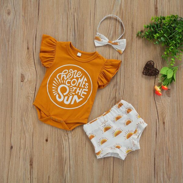 clothing sets cute sweet baby girls clothes cotton toddler flying sleeve romper+shorts+hairband 3pcs sun print casual summer, White
clothing sets cute sweet baby girls clothes cotton toddler flying sleeve romper+shorts+hairband 3pcs sun print casual summer, White