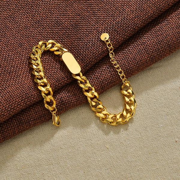 link, chain hip-hop stainless steel gold color oval minimalist couples adjustable bracelets for women man valentine's day jewelry gifts, Black
link, chain hip-hop stainless steel gold color oval minimalist couples adjustable bracelets for women man valentine's day jewelry gifts, Black