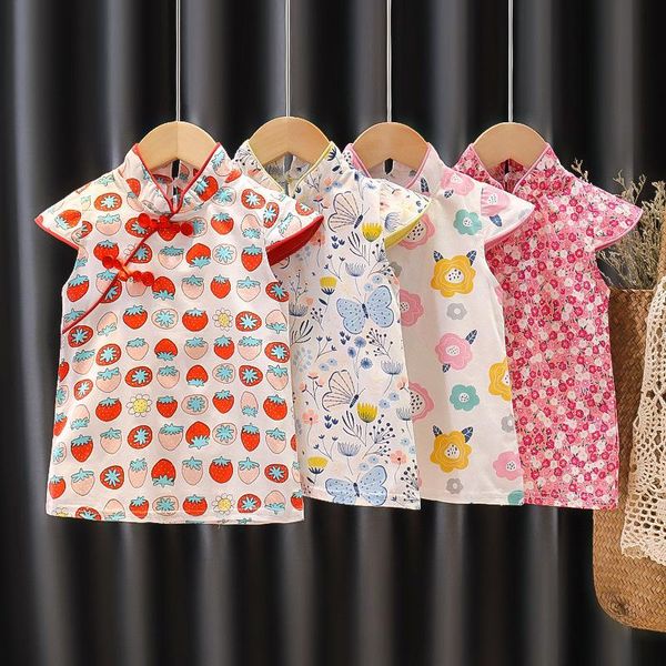 girl's dresses summer floral baby girls dress qipao cheongsam traditional chinese style princess birthday wedding party clothing hanfu, Red;yellow
girl's dresses summer floral baby girls dress qipao cheongsam traditional chinese style princess birthday wedding party clothing hanfu, Red;yellow