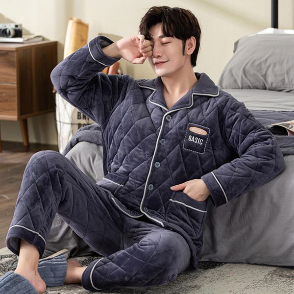 2021 new men pajama sets flannel thicken winter warm sleepwear suit pyjamas for man casual coral fleece sleep homewear ap2e, Black;red
2021 new men pajama sets flannel thicken winter warm sleepwear suit pyjamas for man casual coral fleece sleep homewear ap2e, Black;red
