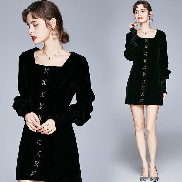 casual dresses elegant fashion women black velvet slim tunic evening party dress lady square collar long sleeve mini, Black;gray
casual dresses elegant fashion women black velvet slim tunic evening party dress lady square collar long sleeve mini, Black;gray