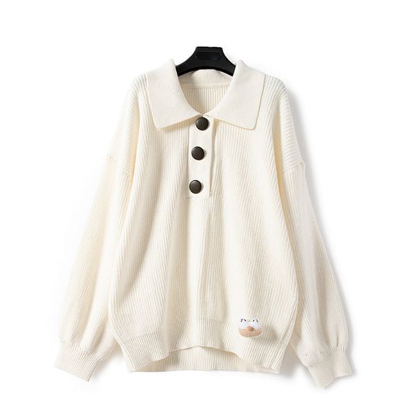 2021 autumn wonmen sweaters knitwear long sleeve turn-down collar pullover with big buttons new sjcz, White;black
2021 autumn wonmen sweaters knitwear long sleeve turn-down collar pullover with big buttons new sjcz, White;black