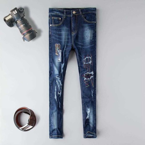men's jeans blue fashion brand european high street designer biker men hip hop ripped slim drop py3k 1a5o
men's jeans blue fashion brand european high street designer biker men hip hop ripped slim drop py3k 1a5o
