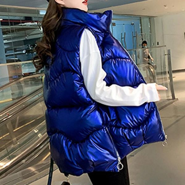 women's vests woman jacket vest glossy short korean version loose and thick female coats autumn winter dt053, Black;white
women's vests woman jacket vest glossy short korean version loose and thick female coats autumn winter dt053, Black;white