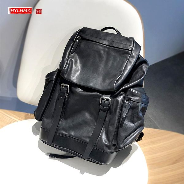 backpack soft genuine lether men's retro lapbag cowhide casual travel backpacks large capacity men school bags black
backpack soft genuine lether men's retro lapbag cowhide casual travel backpacks large capacity men school bags black