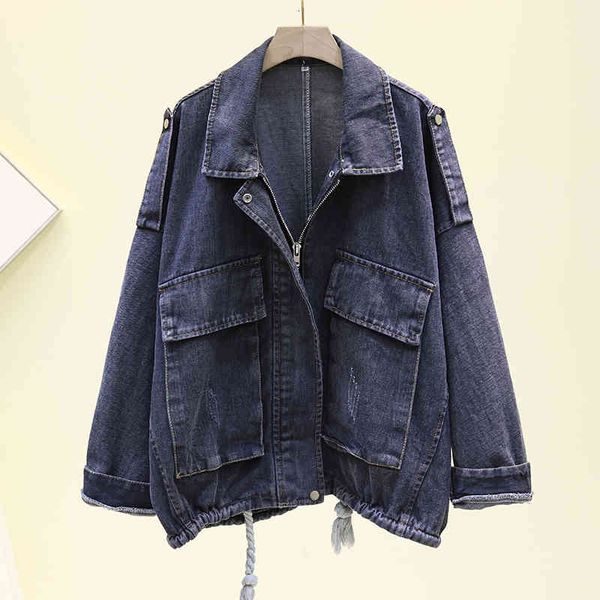 women's jackets vintage blue jean jacket, base loose elastic waistband jacket for spring and fall 86vq, Black;brown
women's jackets vintage blue jean jacket, base loose elastic waistband jacket for spring and fall 86vq, Black;brown