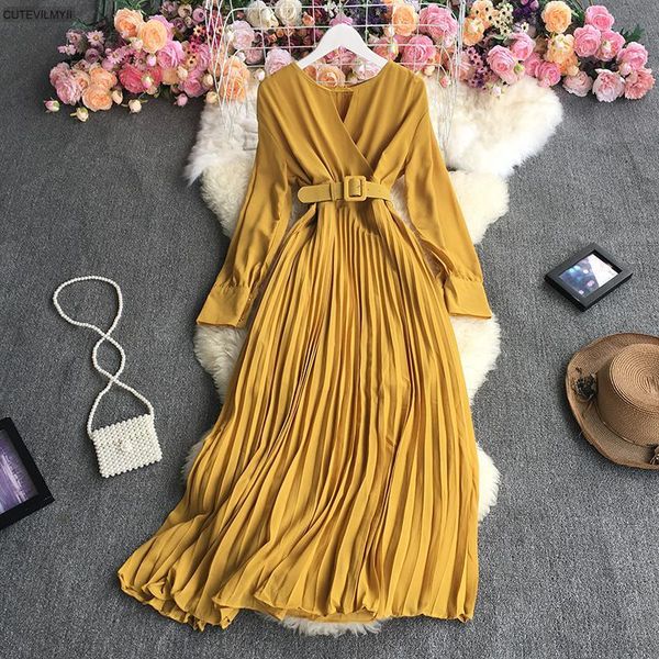 casual dresses chic korea women fashion v neck long sleeve girls max robes 2021 fall autumn elegant office lady solid belt shirt dress, Black;gray
casual dresses chic korea women fashion v neck long sleeve girls max robes 2021 fall autumn elegant office lady solid belt shirt dress, Black;gray