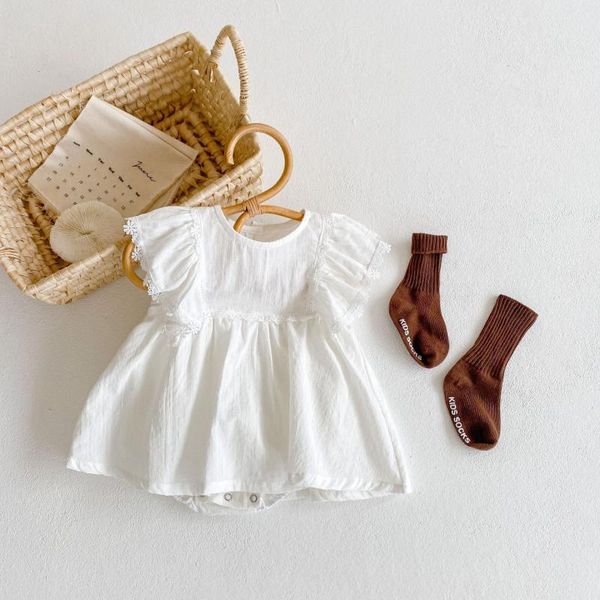jumpsuits baby girls summer lace sleeve cotton bodysuits infants soft white casual clothes, Blue
jumpsuits baby girls summer lace sleeve cotton bodysuits infants soft white casual clothes, Blue