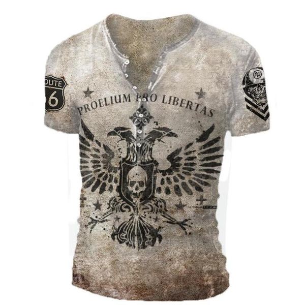 double eagle figure male 039 s button t-shirt, comfortable and fashionable, novel and handsome short sleeve party street v-neck, White;black
double eagle figure male 039 s button t-shirt, comfortable and fashionable, novel and handsome short sleeve party street v-neck, White;black