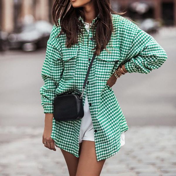 women's jackets casual fashion autumn winter single breasted long sleeve ladies shirts outerwear houndstooth lapel coats z31, Black;brown
women's jackets casual fashion autumn winter single breasted long sleeve ladies shirts outerwear houndstooth lapel coats z31, Black;brown