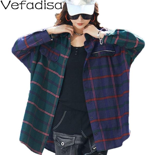 vefadisa plus size plaid blouse women 2021 spring patchwork long sleeve blouse loose stitching color thin coat casual qyf4921, White
vefadisa plus size plaid blouse women 2021 spring patchwork long sleeve blouse loose stitching color thin coat casual qyf4921, White