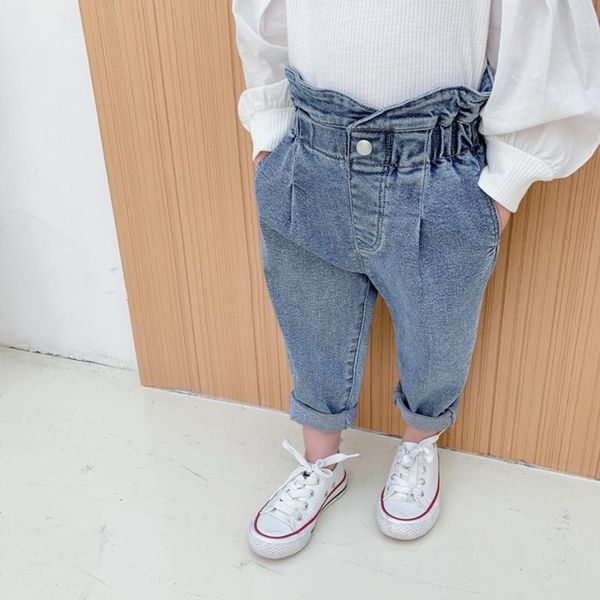 jeans girl high waist kids spring autumn kid's casual style clothes for girls, Blue
jeans girl high waist kids spring autumn kid's casual style clothes for girls, Blue
