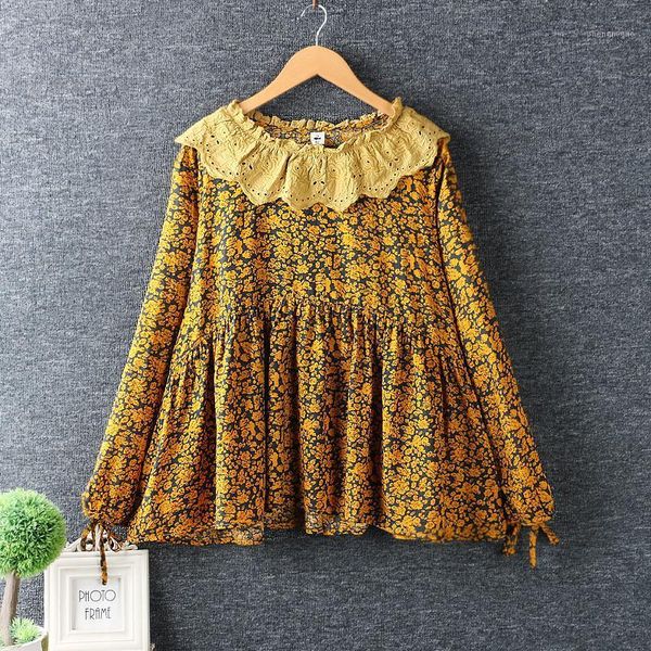 women's blouses & shirts spring garment japan mori girl embroidery shirt women flower print pullover long sleeve loose female casual bl, White
women's blouses & shirts spring garment japan mori girl embroidery shirt women flower print pullover long sleeve loose female casual bl, White