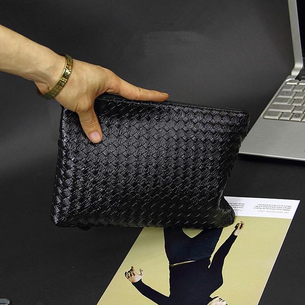 wallets men bag leather weave knitting clutch shoulder wallet handy handbags day clutches male large purses envelope, Red;black
wallets men bag leather weave knitting clutch shoulder wallet handy handbags day clutches male large purses envelope, Red;black