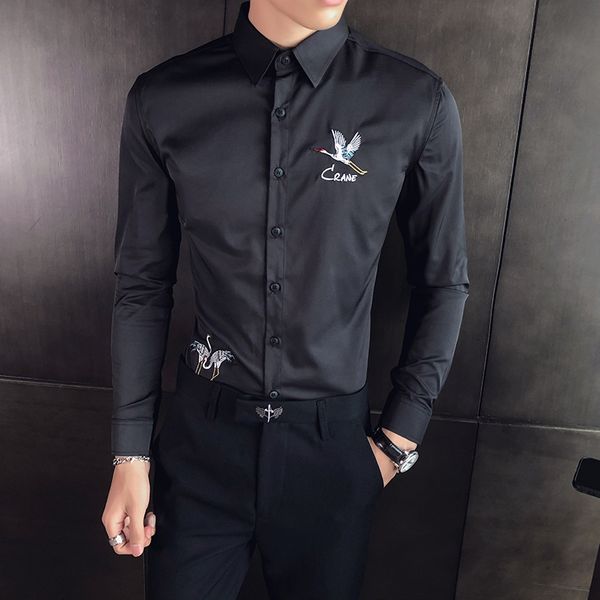 New Estilo Britnico Simples Bordado Camisa Masculina Manga Longa Moda Magro Ajuste Clube Baile Vestido Blusa Preto/br ICRH, Black;brown
New Estilo Britnico Simples Bordado Camisa Masculina Manga Longa Moda Magro Ajuste Clube Baile Vestido Blusa Preto/br ICRH, Black;brown
