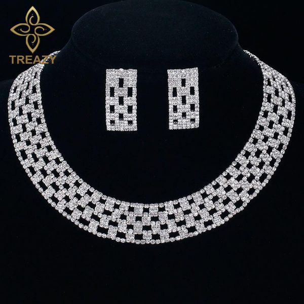earrings & necklace treazy luxury crystal bridal jewelry sets silver color rhinestone choker wedding engagement for women
earrings & necklace treazy luxury crystal bridal jewelry sets silver color rhinestone choker wedding engagement for women