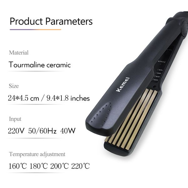 220-240v kemei curling iron corn hair curler temperature tourmaline ceramic hair crimper adjustable styling tools eu plug 40d
220-240v kemei curling iron corn hair curler temperature tourmaline ceramic hair crimper adjustable styling tools eu plug 40d