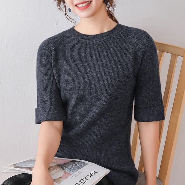 women's sweaters 100% wool knitting jumpers for woman 2021 spring fashion s sleeve female o-neck pullovers, White;black
women's sweaters 100% wool knitting jumpers for woman 2021 spring fashion s sleeve female o-neck pullovers, White;black