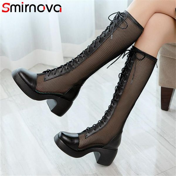 boots smirnova 2021 est knee high women genuine leather shoes round toe lace up mesh summer punk casual ladies, Black
boots smirnova 2021 est knee high women genuine leather shoes round toe lace up mesh summer punk casual ladies, Black