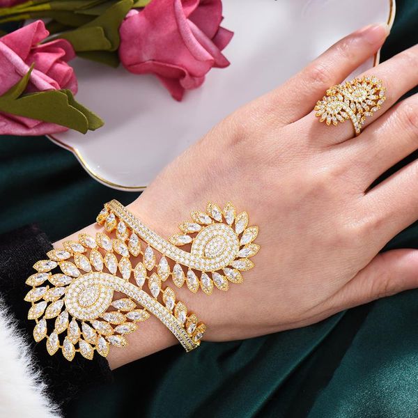 earrings & necklace godki maxi size feather statement bangle ring set jewelry for women wedding party cubic zircon aretes de mujer modernos, Silver
earrings & necklace godki maxi size feather statement bangle ring set jewelry for women wedding party cubic zircon aretes de mujer modernos, Silver