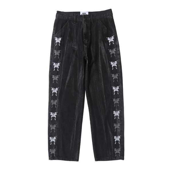 2021 new vintage boyfriend denim pants streetwear wide leg distressed women clothes blue jeans man korean fashion trousers pwf7, Black;white
2021 new vintage boyfriend denim pants streetwear wide leg distressed women clothes blue jeans man korean fashion trousers pwf7, Black;white